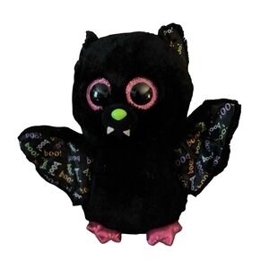 Ty Beanies Boos Dart The Black Bat Plush Medium 8.75" Halloween Boo! No Hang Tag